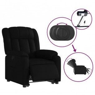 Fauteuil inclinable électrique noir similicuir