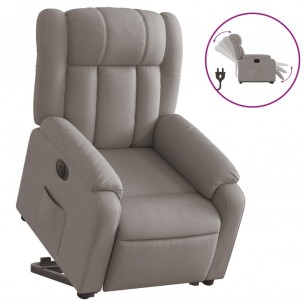 Fauteuil inclinable électrique taupe tissu