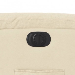 Fauteuil inclinable électrique Crème Tissu