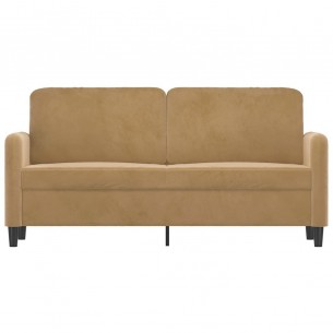 Canapé à 2 places Marron 140 cm Velours