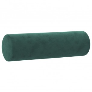 Canapé 2 places avec oreillers vert foncé 120 cm velours