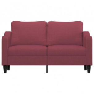 Canapé à 2 places Rouge bordeaux 140 cm Tissu