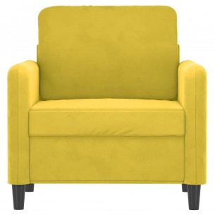 Fauteuil Jaune 60 cm Velours