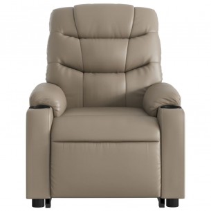 Fauteuil inclinable de massage électrique cappuccino similicuir