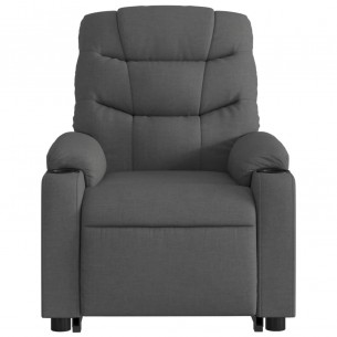 Fauteuil inclinable électrique gris foncé tissu