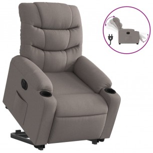 Fauteuil inclinable électrique taupe tissu
