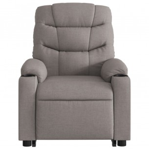 Fauteuil inclinable électrique taupe tissu