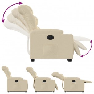 Fauteuil inclinable Crème Tissu