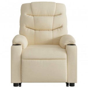 Fauteuil inclinable Crème Tissu
