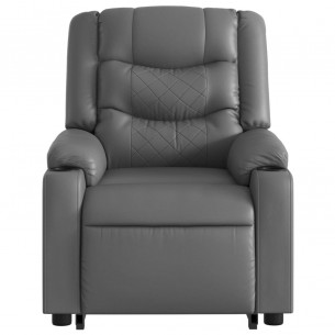 Fauteuil inclinable électrique gris similicuir