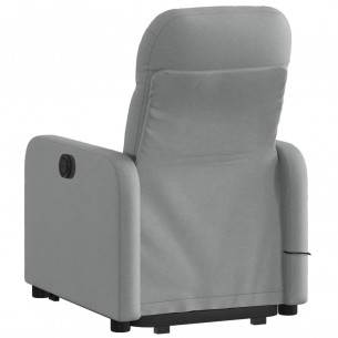 Fauteuil de massage inclinable Gris clair Tissu