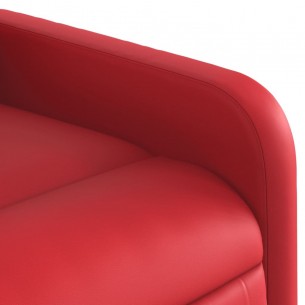 Fauteuil inclinable de massage électrique rouge similicuir