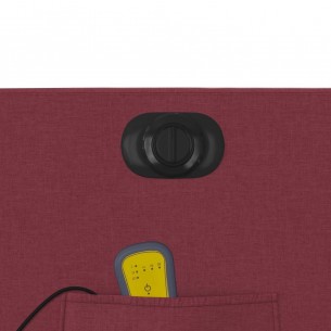 Fauteuil de massage inclinable électrique Rouge bordeaux Tissu