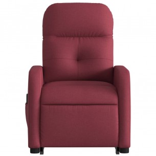 Fauteuil inclinable de massage électrique Rouge bordeaux Tissu