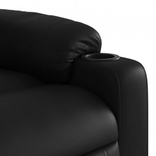 Fauteuil inclinable électrique Noir Similicuir
