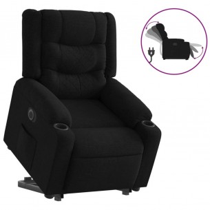 Fauteuil inclinable électrique noir tissu