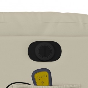 Fauteuil de massage inclinable électrique crème similicuir