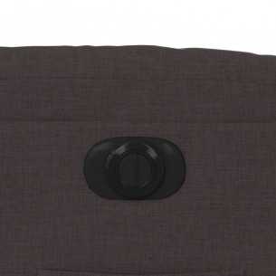 Fauteuil inclinable électrique Marron foncé Tissu