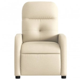 Fauteuil inclinable Crème Tissu