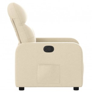 Fauteuil inclinable Crème Tissu