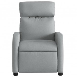 Fauteuil de massage inclinable Gris clair Tissu