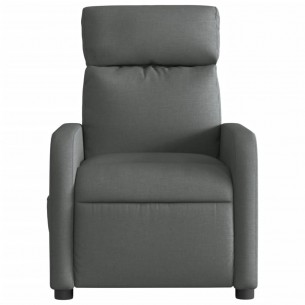 Fauteuil inclinable de massage électrique gris foncé tissu