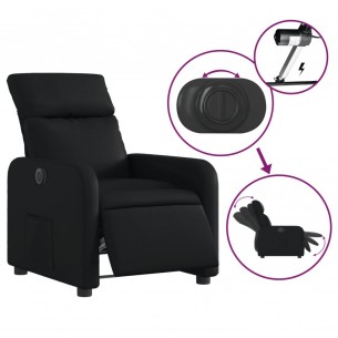 Fauteuil inclinable électrique Noir Similicuir