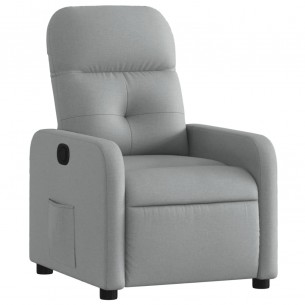 Fauteuil inclinable Gris clair Tissu