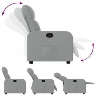 Fauteuil inclinable Gris clair Tissu