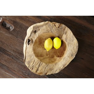 Corbeille de fruit naturel 30 cm en bois massif