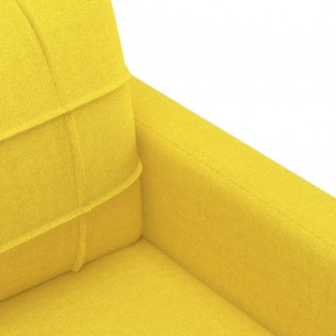 Canapé à 3 places Jaune clair 180 cm Tissu