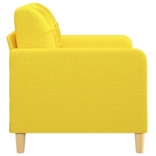 Canapé à 2 places Jaune clair 120 cm Tissu