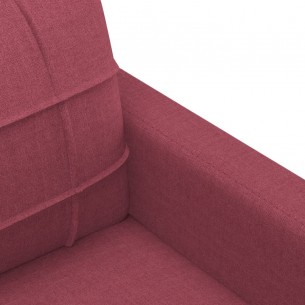Canapé à 2 places Rouge bordeaux 140 cm Tissu