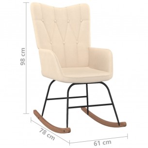 Chaise à bascule Crème Tissu