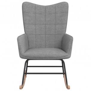 Chaise à bascule Gris clair Tissu