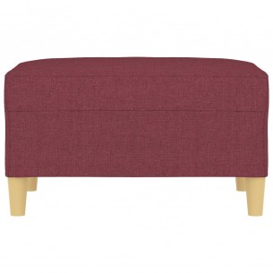 Repose-pied Rouge bordeaux 70x55x41 cm Tissu