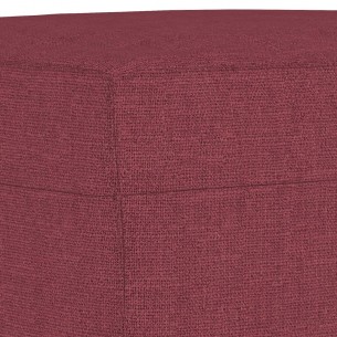 Repose-pied Rouge bordeaux 70x55x41 cm Tissu