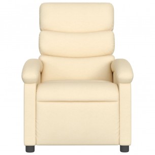 Fauteuil inclinable Crème Tissu