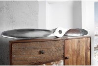 Objet décoratif design hélice coloris argenté en aluminium