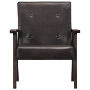 Fauteuil Gris Cuir véritable