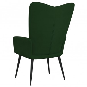 Chaise de relaxation Vert foncé Velours