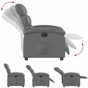 Fauteuil inclinable Gris Similicuir