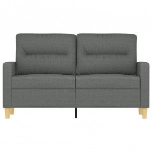 Canapé à 2 places Gris foncé 120 cm Tissu