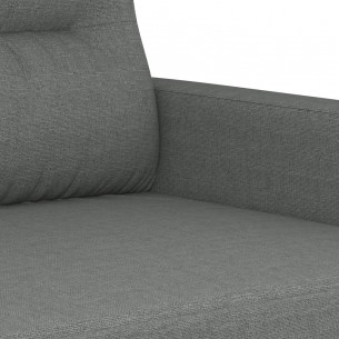 Canapé à 2 places Gris foncé 120 cm Tissu