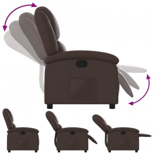 Fauteuil inclinable Marron Similicuir