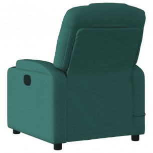 Fauteuil de massage inclinable Vert foncé Tissu