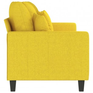 Canapé à 3 places Jaune clair 180 cm Tissu