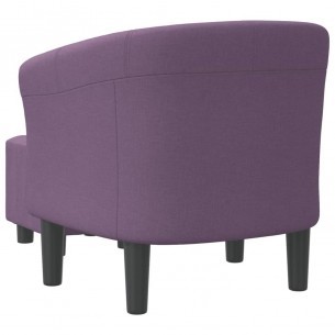 Fauteuil cabriolet avec repose-pied violet tissu