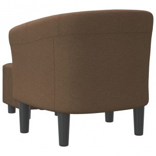 Fauteuil cabriolet avec repose-pied marron tissu