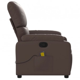 Fauteuil de massage inclinable Marron Similicuir